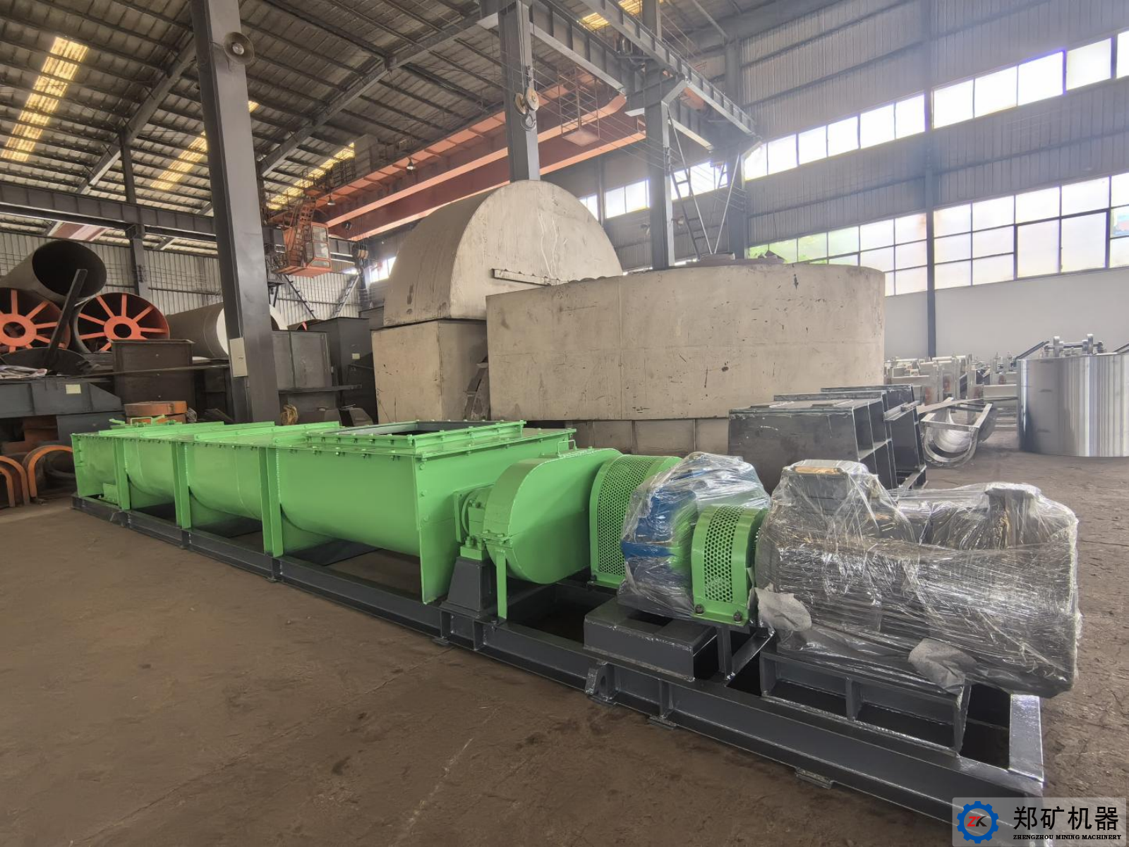 熱烈祝賀寧波ZJ400×5m雙軸攪拌機(jī)設(shè)備交貨完成！